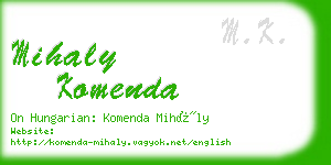 mihaly komenda business card